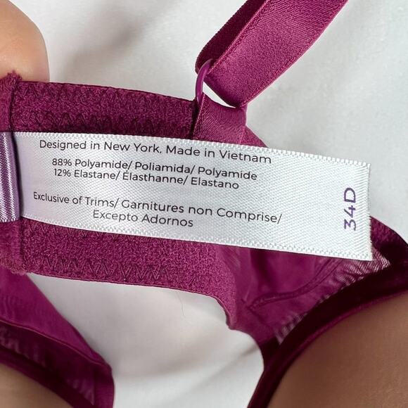 NWT Adore Me Lace Push Up Bra 34 D - Picture 6 of 9